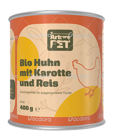 Bio Huhn mit Karotte und Reis