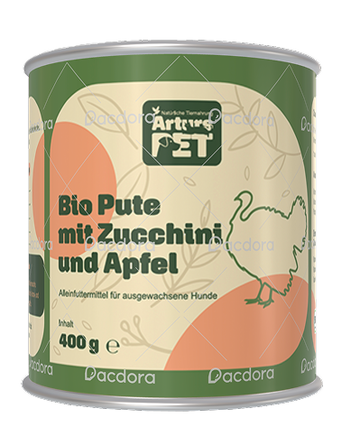 Bio Pute mit Zucchini und Apfel