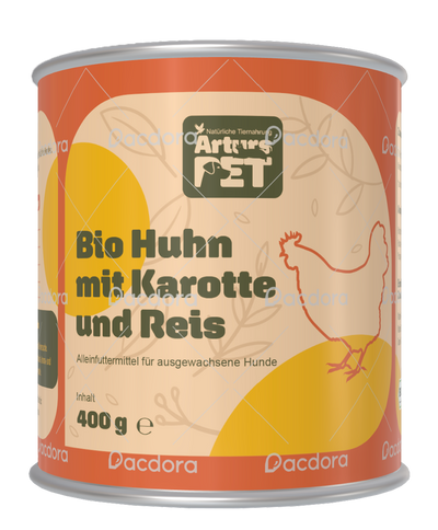 Bio Huhn mit Karotte und Reis